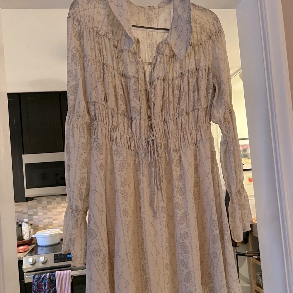 Kimchi blue dress collar cottage core